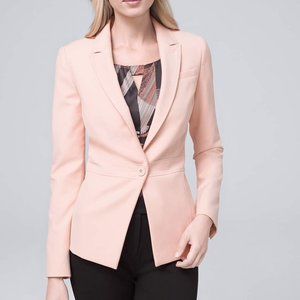 NWT! Beautiful White House Black Market Petite Blazer/Jacket in light apricot
